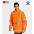 Salut vis sécurité uniformes vêtements de travail veste rembourrée avec bande réfléchissante